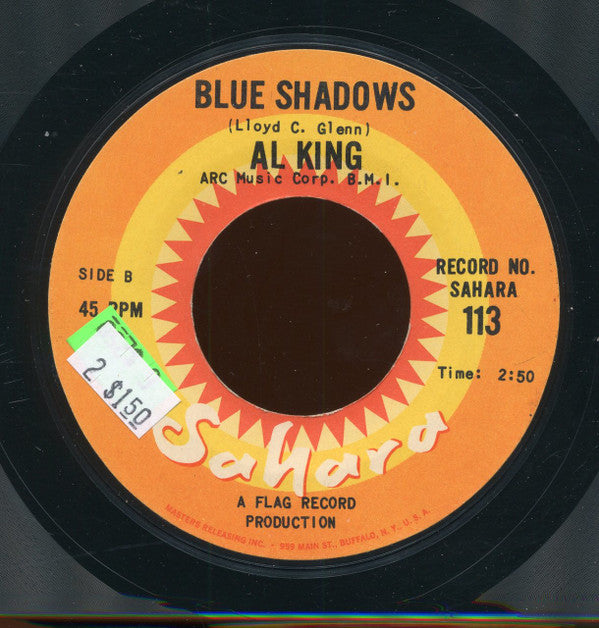 Al King : My Money Ain't Long Enough / Blue Shadows (7", Styrene)