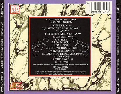 Commodores : All The Great Love Songs (CD, Comp, CSR)