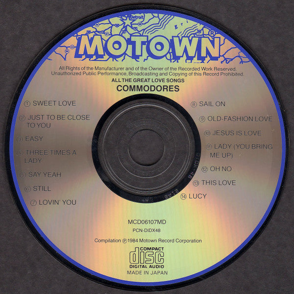 Commodores : All The Great Love Songs (CD, Comp, CSR)