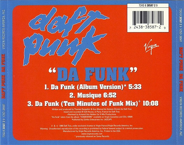 Daft Punk : Da Funk (CD, Maxi)