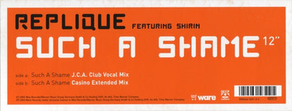 Replique Featuring Shirin Falcke : Such A Shame (12")