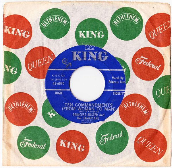Princess Buster And Her Jamaicans / Byron Lee And The Dragonaires : Ten Commandments (From Woman To Man) / Papa Jack (7")