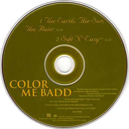 Color Me Badd : The Earth, The Sun, The Rain (CD, Single, Sli)