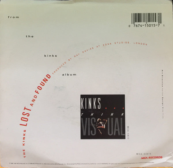 The Kinks : Lost And Found (7", Single, Promo)