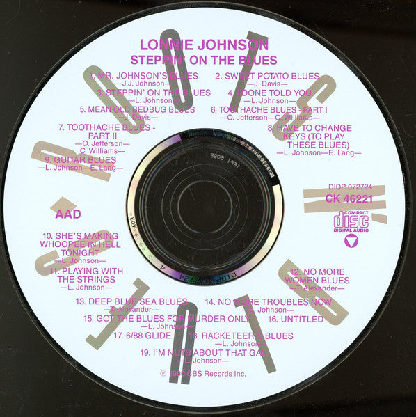 Lonnie Johnson (2) : Steppin' On The Blues (CD, Comp)