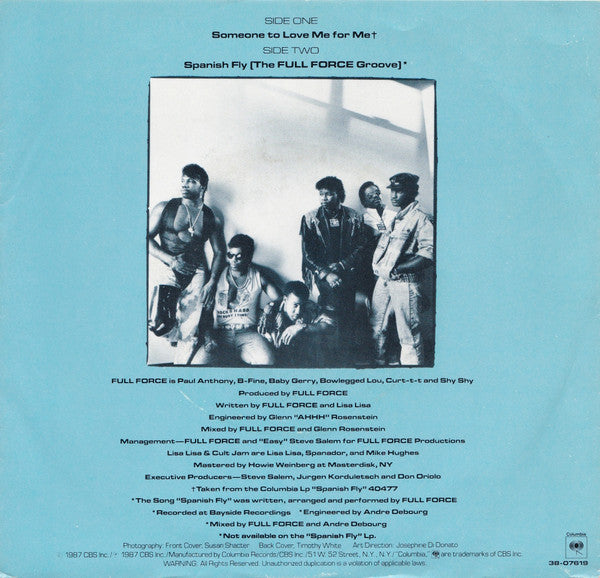 Lisa Lisa & Cult Jam Featuring Full Force : Someone To Love Me For Me (7", Promo, Styrene)