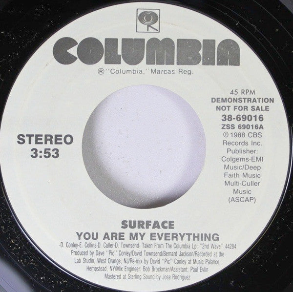 Surface : You Are My Everything (7", Single, Promo)