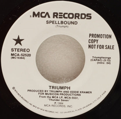 Triumph (2) : Spellbound (7", Single, Promo)