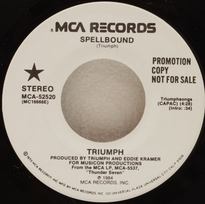 Triumph (2) : Spellbound (7", Single, Promo)