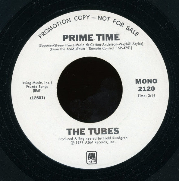 The Tubes : Prime Time (7", Single, Mono, Promo)