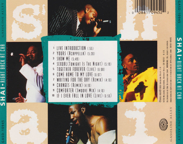 Shai (3) : Right Back At Cha (CD, Album)