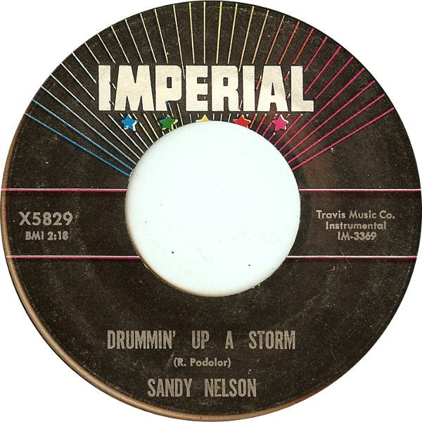 Sandy Nelson : Drummin' Up A Storm (7", Single)