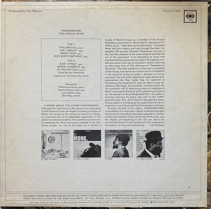Thelonious Monk : Underground (LP, Album, Ter)