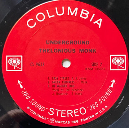 Thelonious Monk : Underground (LP, Album, Ter)