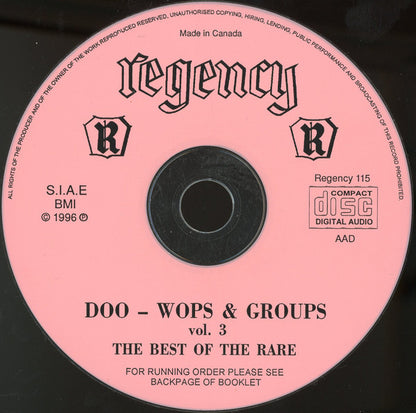 Various : Fabulous Doo-Wops Volume 3 - A Compilation Of The Rarest (CD, Comp)