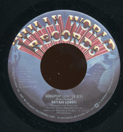 Bryan Loren : Lollipop Luv (7", Single)
