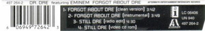 Dr. Dre Featuring Eminem : Forgot About Dre (CD, Maxi, Enh)