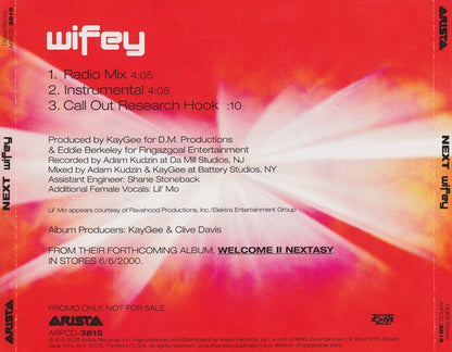 Next (2) : Wifey (CD, Single, Promo)