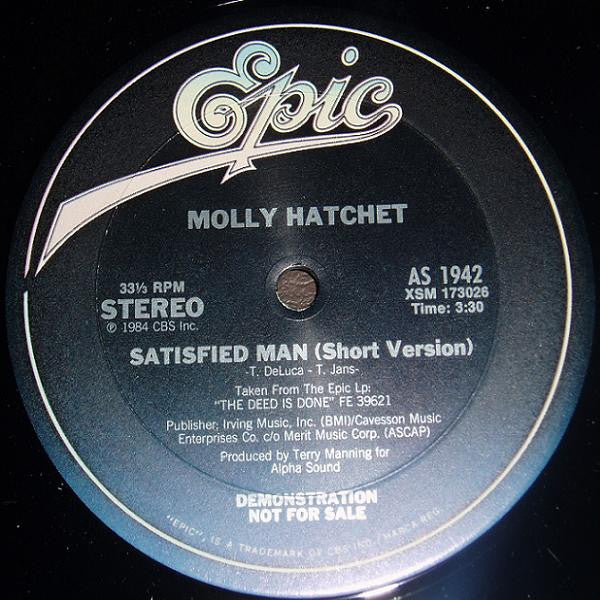 Molly Hatchet : Satisfied Man (12", Single, Promo)