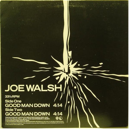 Joe Walsh : Good Man Down (12", Single, Promo)