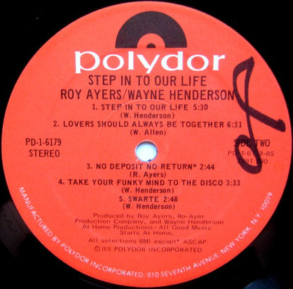 Roy Ayers & Wayne Henderson : Step In To Our Life (LP, Album)