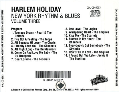 Various : Harlem Holiday : New York Rhythm & Blues Volume Three (CD, Comp)