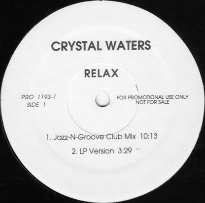 Crystal Waters : Relax (12", Promo)
