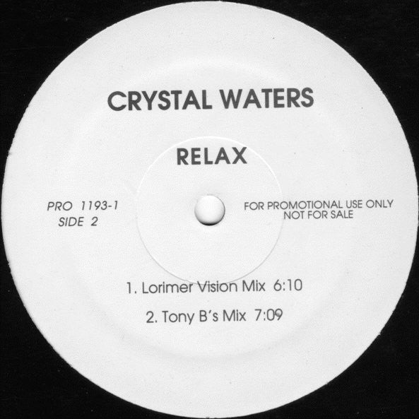 Crystal Waters : Relax (12", Promo)