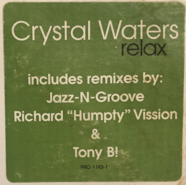 Crystal Waters : Relax (12", Promo)
