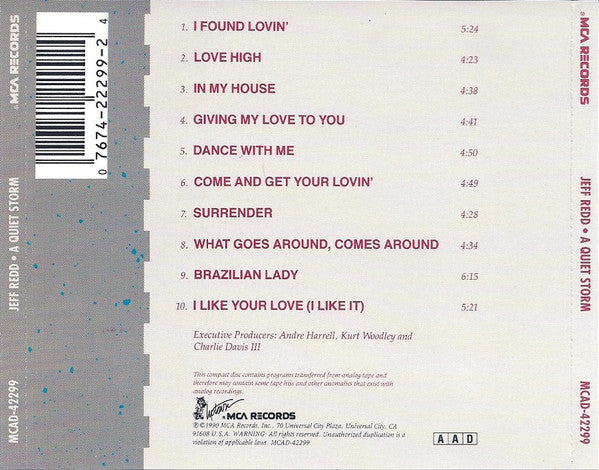Jeff Redd : A Quiet Storm (CD, Album)