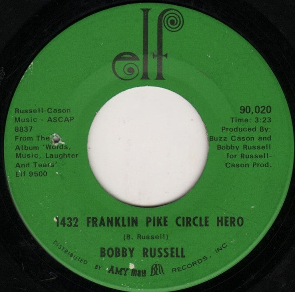 Bobby Russell : 1432 Franklin Pike Circle Hero (7", Single)