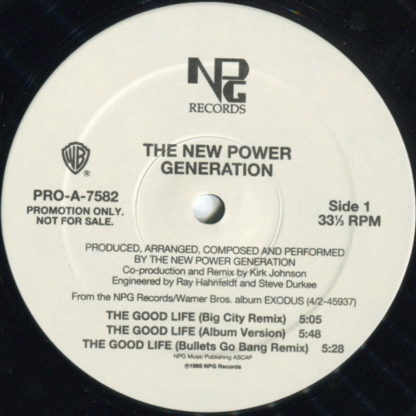 The New Power Generation : The Good Life (12", Promo)