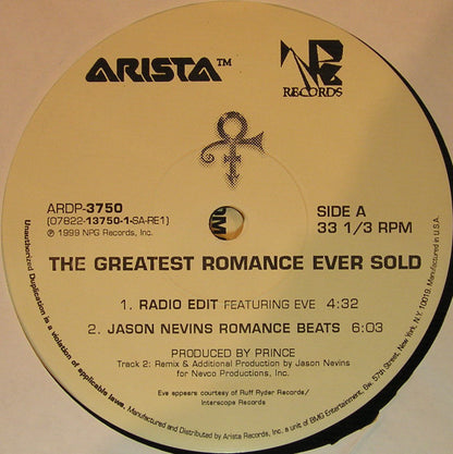 The Artist (Formerly Known As Prince) : The Greatest Romance Ever Sold (2x12")