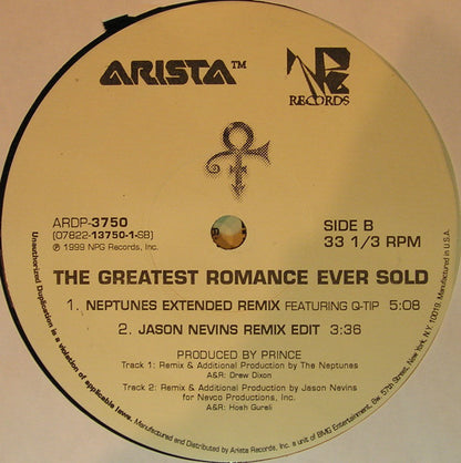 The Artist (Formerly Known As Prince) : The Greatest Romance Ever Sold (2x12")
