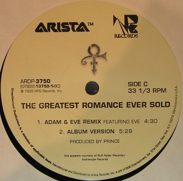 The Artist (Formerly Known As Prince) : The Greatest Romance Ever Sold (2x12")