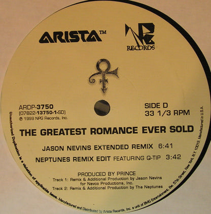 The Artist (Formerly Known As Prince) : The Greatest Romance Ever Sold (2x12")