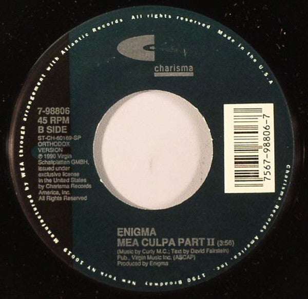 Enigma : Mea Culpa Part II (7", Single)