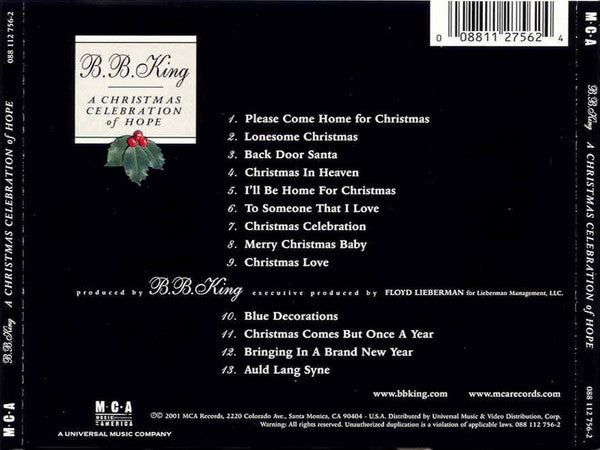 B.B. King : A Christmas Celebration Of Hope (CD, Album)