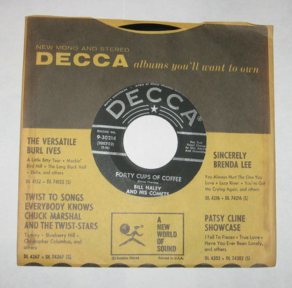 Bill Haley And His Comets : Forty Cups Of Coffee / Hook, Line And Sinker (7", Single)