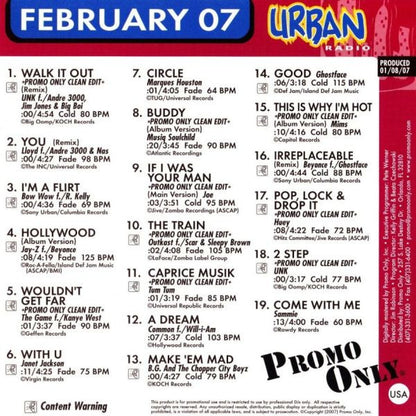 Various : Promo Only Urban Radio February 2007 (CD, Comp, Promo)