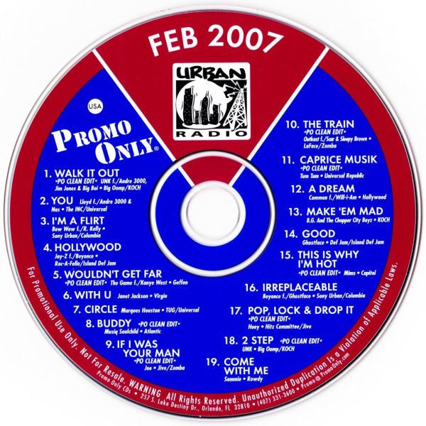Various : Promo Only Urban Radio February 2007 (CD, Comp, Promo)