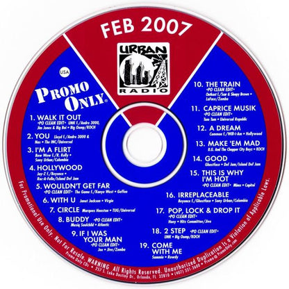 Various : Promo Only Urban Radio February 2007 (CD, Comp, Promo)
