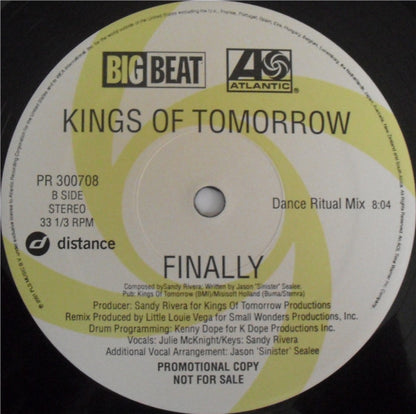 Kings Of Tomorrow : Finally (2x12", Promo)
