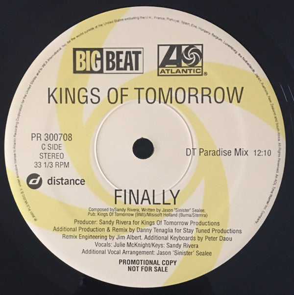 Kings Of Tomorrow : Finally (2x12", Promo)