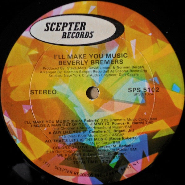 Beverly Bremers : I'll Make You Music (LP, Album, Gat)