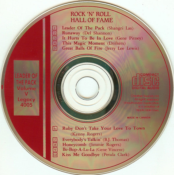 Various : Rock 'N' Roll Hall Of Fame - Volume V (CD, Comp, RM)