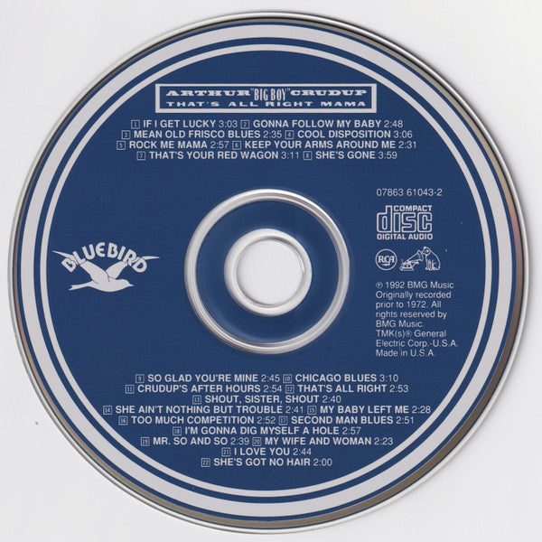 Arthur "Big Boy" Crudup : That's All Right Mama (CD, Comp, RM)
