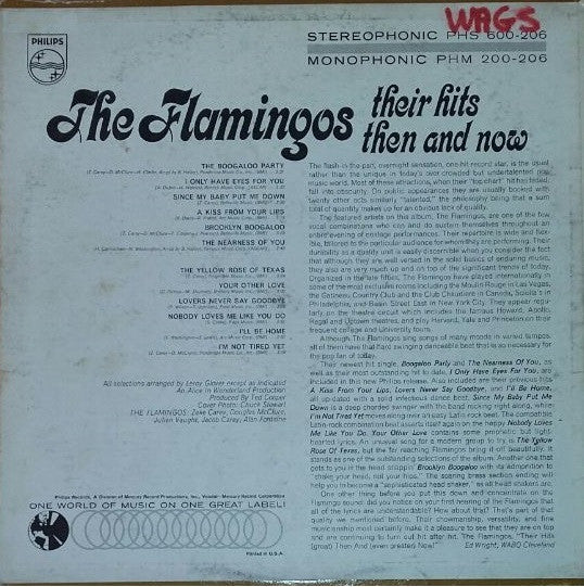 The Flamingos : Their Hits Then And Now (LP, Album, Comp, Mono)