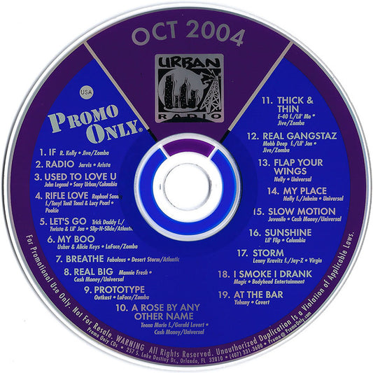Various : Promo Only Urban Radio: October 2004 (CD, Comp, Promo)