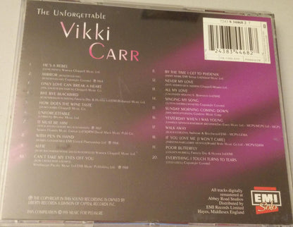 Vikki Carr : The Unforgettable Vikki Carr (CD, Comp, RM)